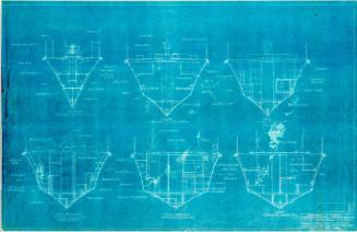 Section plan of bulkheads on a fast supply vessel