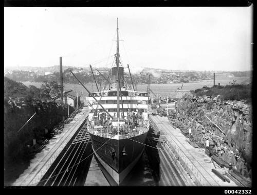 NIAGARA in Woolwich dry dock