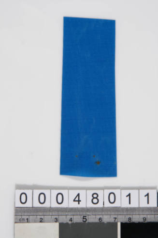 Blue synthetic material sample