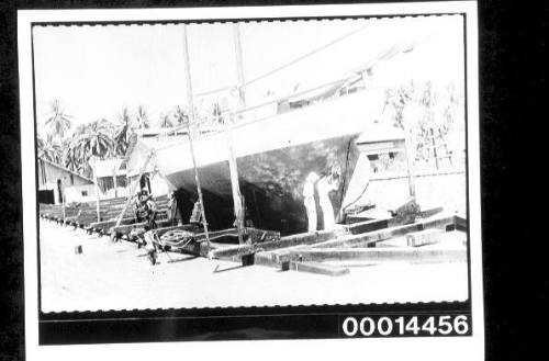 Yacht SIRIUS on slips at Prai River, Penang, Malaya