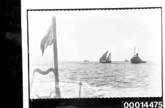 View from the stern of yacht SIRIUS of Aden Harbour, Yemen