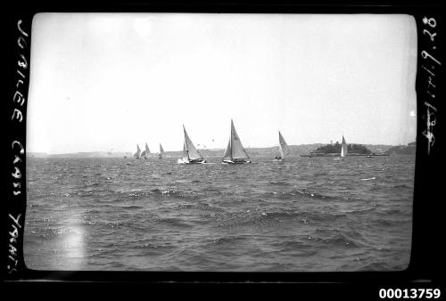 Jubilee class yachts racing on Sydney Harbour