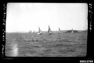 Jubilee class yachts racing on Sydney Harbour