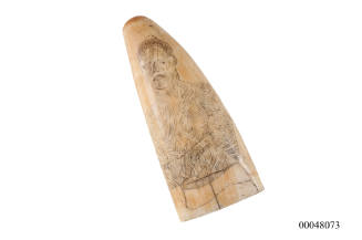 Portrait of a man : scrimshawed whale tooth