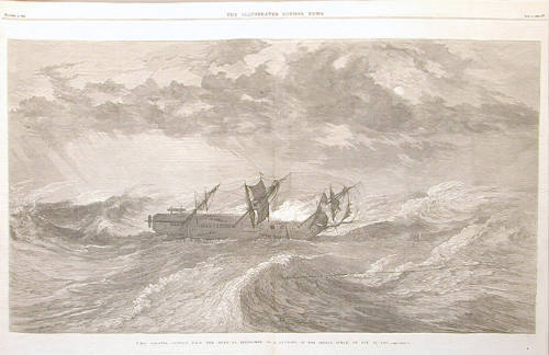 HMS GALATEA captain HRH the Duke of Edinburgh in a Cyclone in the Indian Ocean on Oct 12 1867