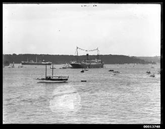THEMISTOCLES moored off Neutral Bay in Sydney for the Anniversary Day Regatta