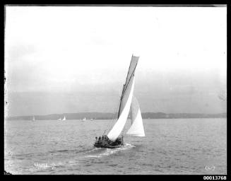 Starboard view of skiff LOTTIE on Sydney Harbour