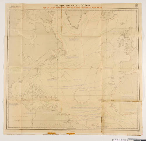 Navigation chart for the North Atlantic Ocean