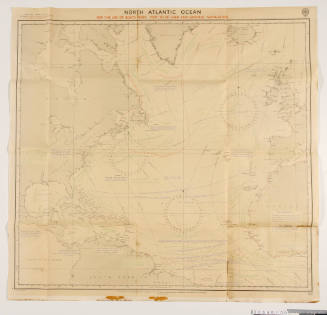 Navigation chart for the North Atlantic Ocean