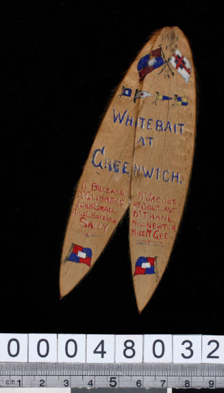 Whitebait at Greenwich leaf souvenir