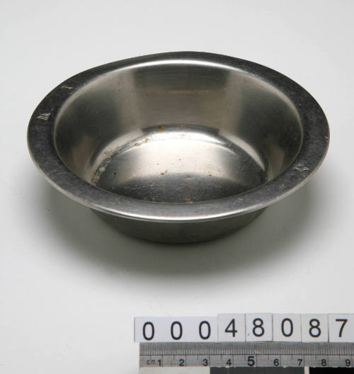 Stainless steel pudding bowl from Fairbridge Farm School, Molong