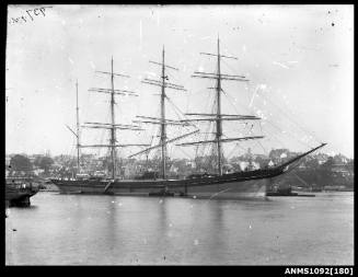 Image of a four masted LYDERHORN barque at anchor