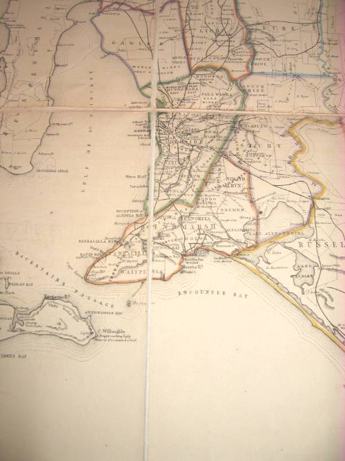 Map of the settled districts of South Australia, 1856