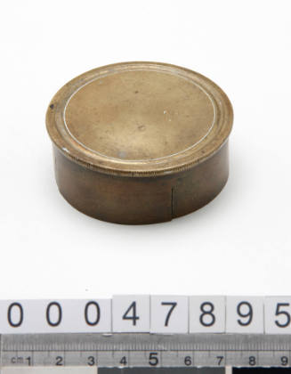 Lens cap for brass telescope manufactured by F Barker & Sons