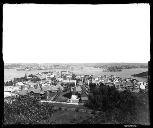 View of Sydney Harbour from Bernard Holterman's house, Lavender Bay