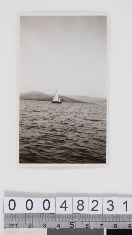 Photograph of a yacht in the first Sydney to Hobart