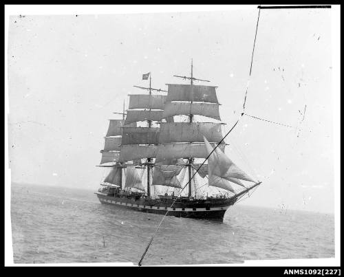 Three-masted sailing ship