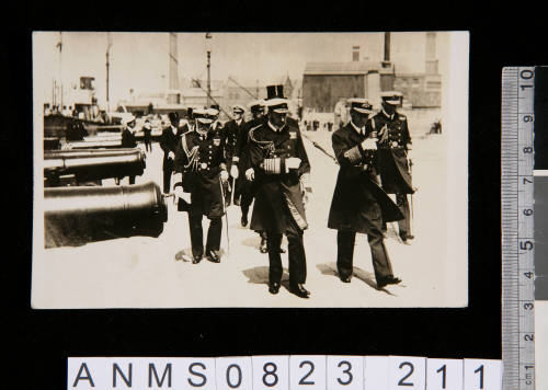 George V arriving at Portsmouth to view HMAS AUSTRALIA on 17 July 1928