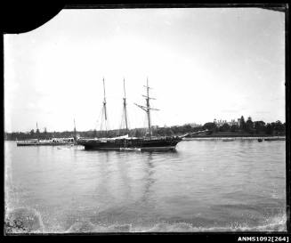 The steam yacht ST GEORGE at anchor in Farm Cove, Sydney Harbour