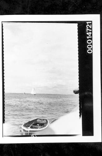 View from the stern of yacht SIRIUS off the south coast of England