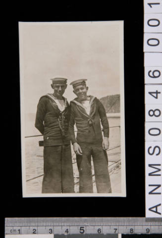 John Berchmans Kiley on HMAS MELBOURNE with another sailor