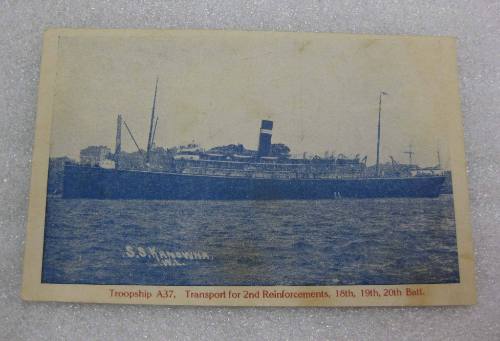 WWI troopship A37 (SS KANOWNA) transport for 2nd reinforcements, 18th, 19th, 20th Batt. For King and Country  - Au Revoir Australia