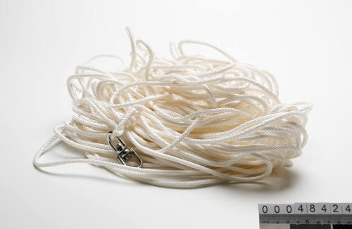 Length of white nylon rope