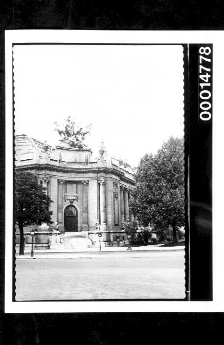 An entrance of Le Grand Palais in Paris, France