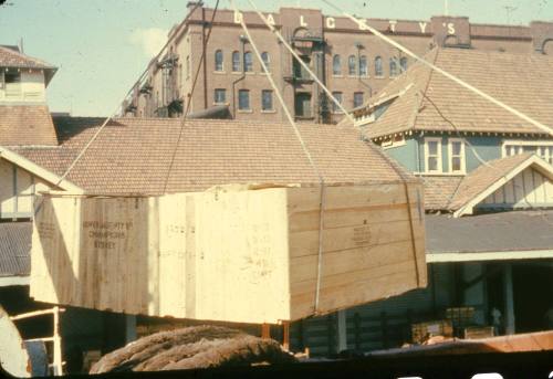 Slide depicting a wooden crate