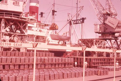 Slide depicting a deck fully loaded with cargo