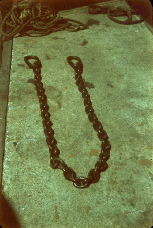 Slide depicting a chain laying on the ground