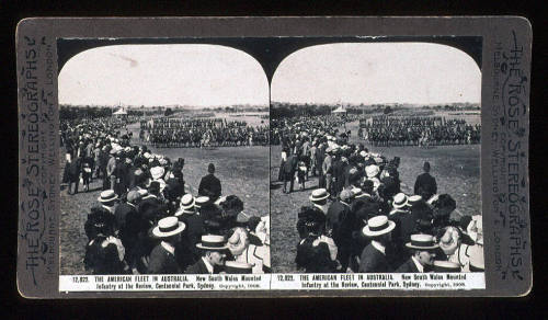 American fleet in Australia, the Mounted Infantry in their March Past