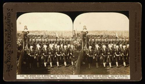 American fleet in Australia, the Jack Tars on their March Past in Melbourne