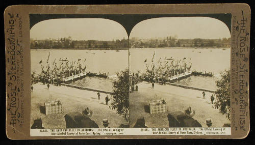 American fleet in Australia, the official landing of Rear-Admiral Sperry in Sydney