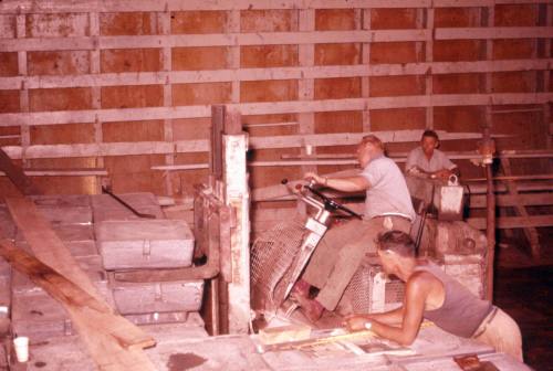 Slide depicting a forklift moving concret slabs