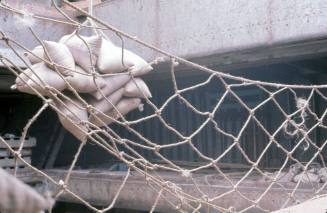 Slide depicting sacks with RNC being loaded into the cargo hold