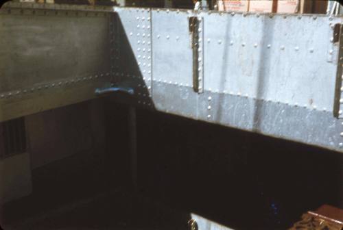 Slide capturing a metal cargo hold