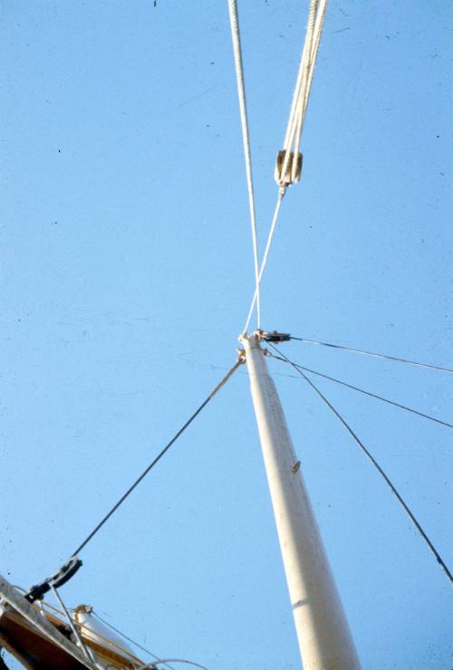 Slide view looking up towards a mast