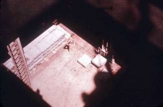 Slide depicting a forklift in the cargo hold of a vessel