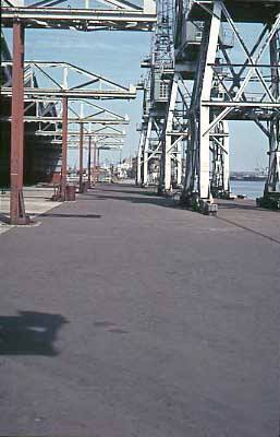 Slide depicting wharfside structures