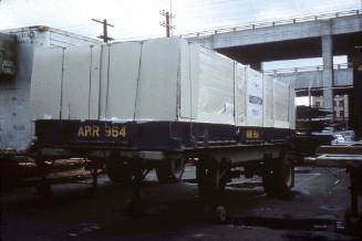 Slide depicting the packed material on flatbed trailer