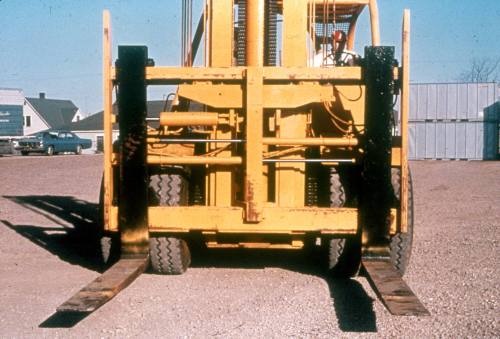 Slide depicting the forks of a forklift