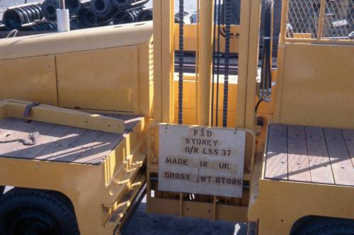 Slide depicting a close up of the lifting mechanism on a piece of equipment