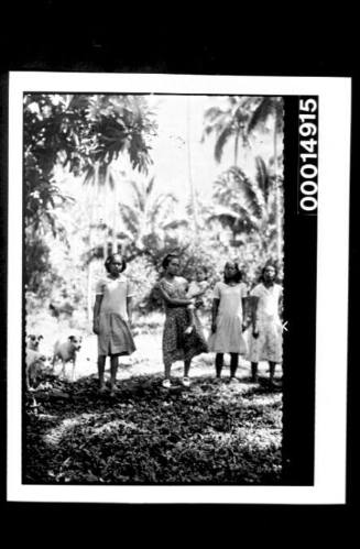 Young women and children of Fatu Hiva Island