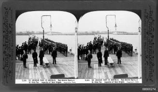 American fleet in Australia, Rear-Admiral Sperry conducting naval inspection
