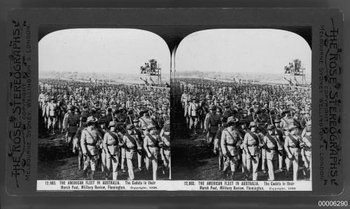 American fleet in Australia, the Cadets in their March Past