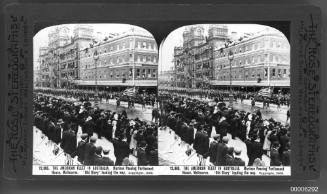 American fleet in Australia, the Marines marching in Melbourne