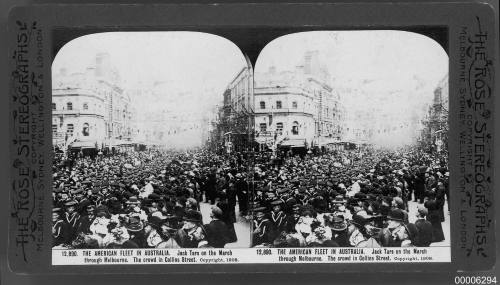 American fleet in Australia, the Jack Tars on the march through Melbourne