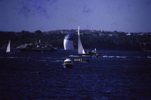 Sail boat under sail