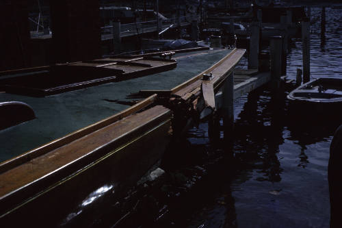 Damaged sailboat TEAL